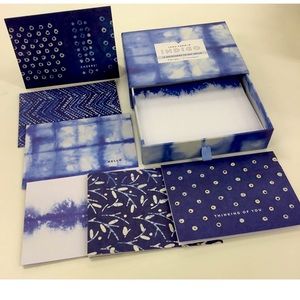 Galison Lena Corwin Indigo Greeting Notecards with envelopes - New